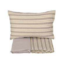 Carica l'immagine nel visualizzatore di Gallery, COMPLETO LENZUOLO MATRIMONIALE SOMMA FILO DI LINO BAIADERA - BREZZA