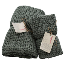 Carica l'immagine nel visualizzatore di Gallery, TELO DA BAGNO IN PURO COTONE NIDO D'APE - DINO - GOVINA